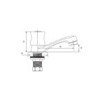 Llave Lavatorio Estándar Hoffens - Imagen 3