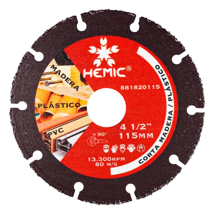 Disco de Corte Madera y Plástico Disco Corte Madera/Plástico 4,5 Hemic - Imagen 1
